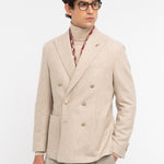 Giacca doppiopetto resca in misto lana 44 / BEIGE