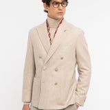 Giacca doppiopetto resca in misto lana 44 / BEIGE