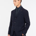 Giacca con pettorina in misto lana stretch 44 / BLU