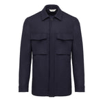 Overshirt panno leggero misto lana 44 / BLU