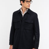 Overshirt panno leggero misto lana 44 / BLU
