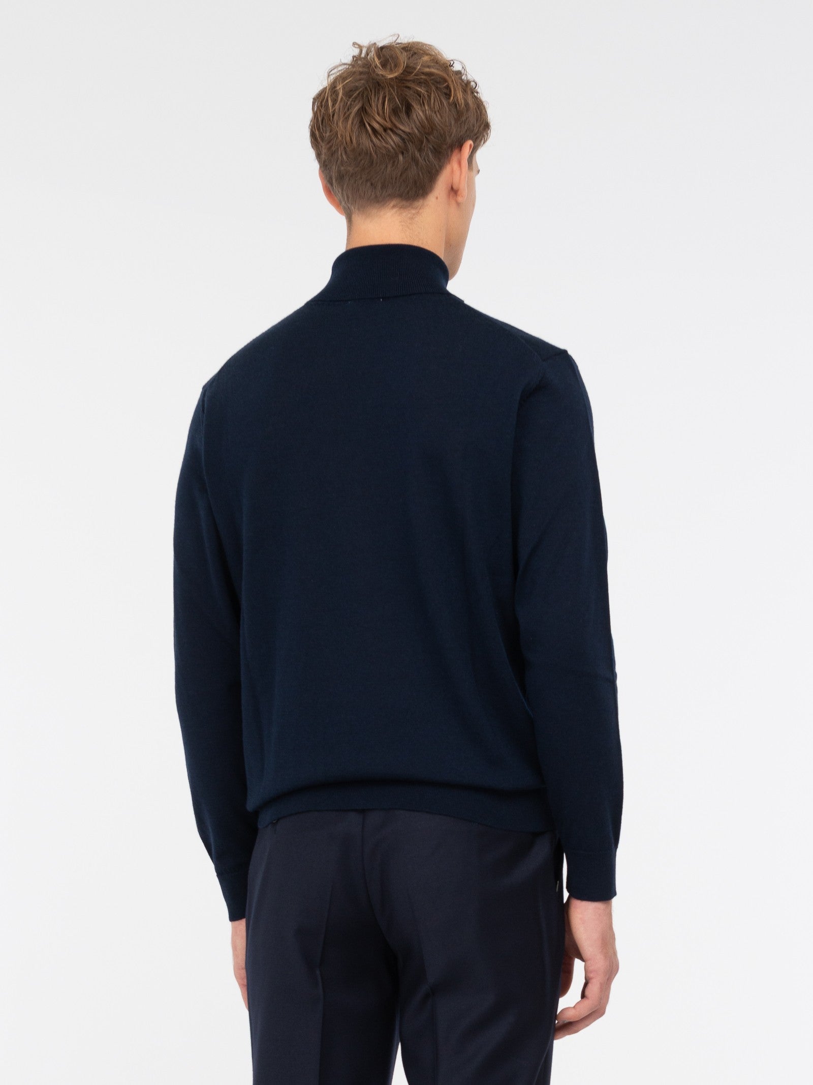 Dolcevita rasato pura lana merinos 3XL / BLU