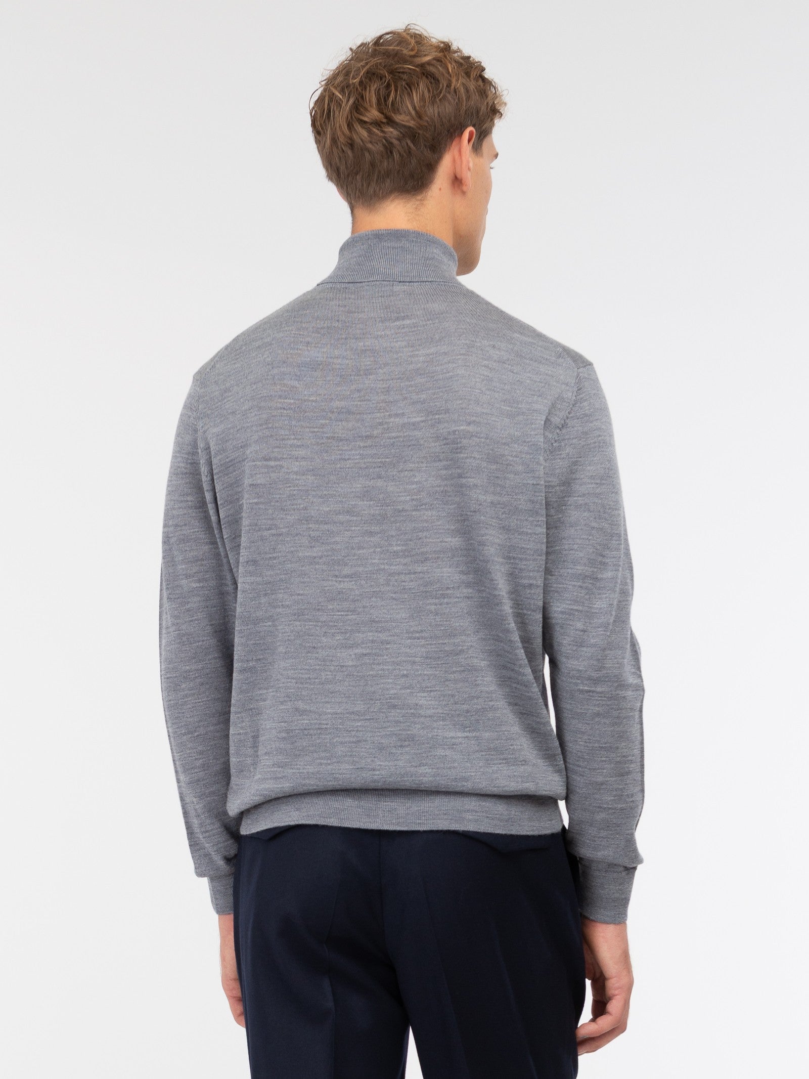 Dolcevita rasato pura lana merinos 3XL / GRIGIO
