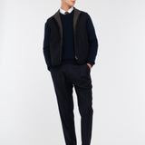 Maglione girocollo in pura lana 3XL / BLU