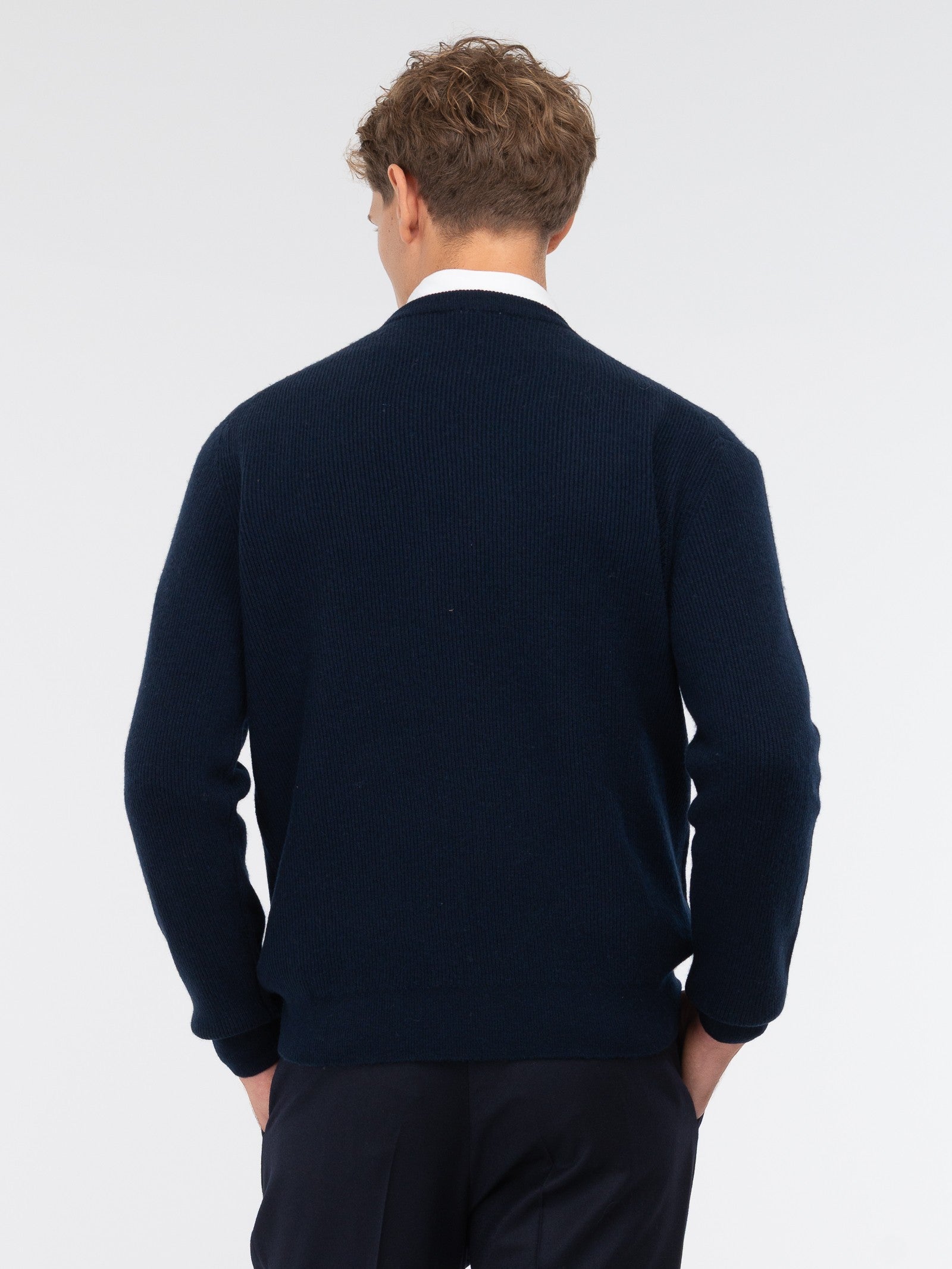 Maglione girocollo in pura lana 3XL / BLU