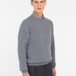 Maglione girocollo in pura lana 3XL / GRIGIO