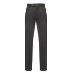 Pantalone pinces gabardina di cotone stretch 44 / MARRONE