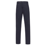 Pantalone pinces gabardina di cotone stretch 44 / BLU