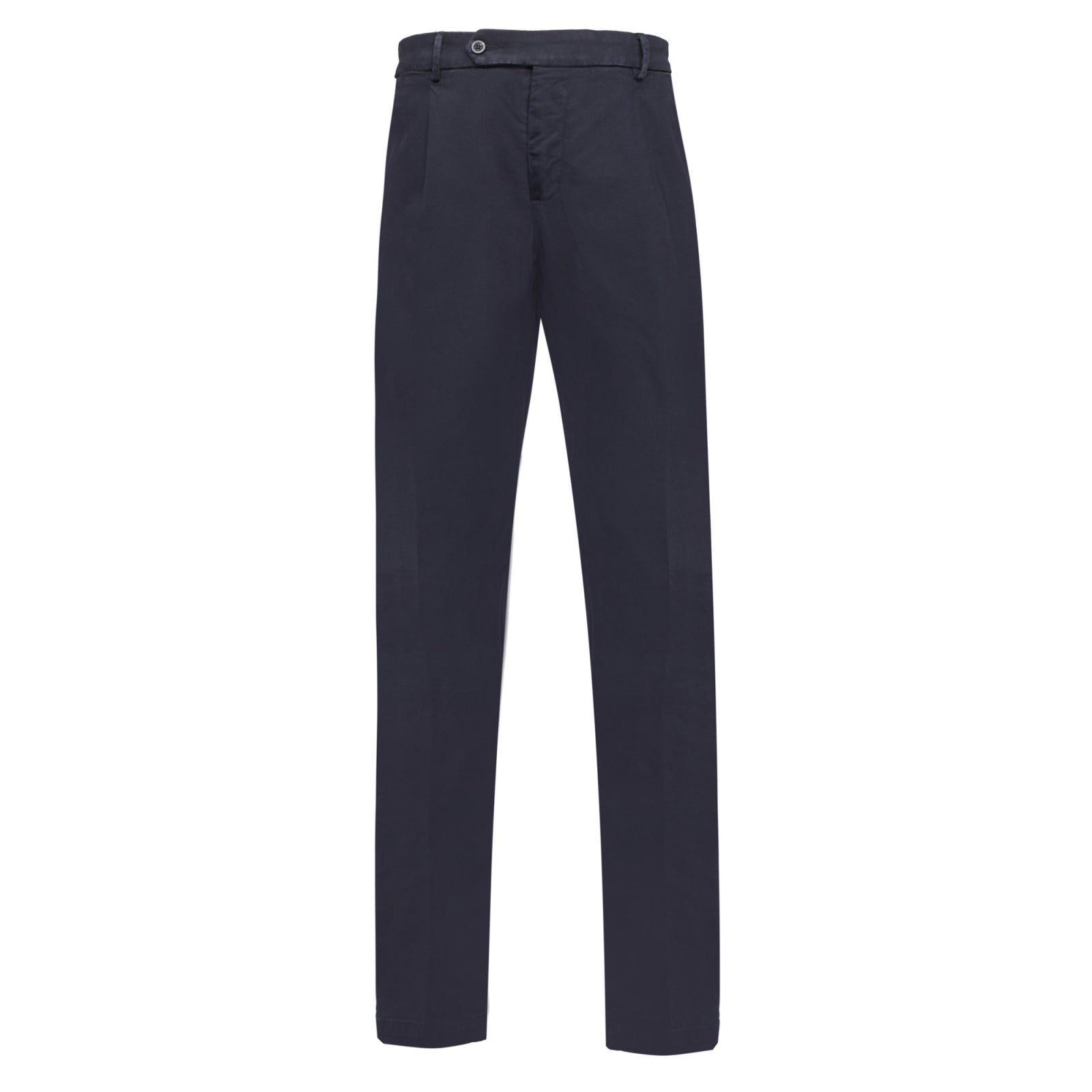 Pantalone pinces gabardina di cotone stretch 44 / BLU