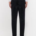 Pantalone pinces gabardina di cotone stretch 44 / BLU
