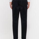 Pantalone pinces gabardina di cotone stretch 44 / BLU
