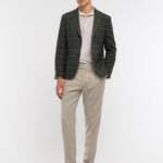 Pantalone pinces flanella di lana stretch 44 / BEIGE