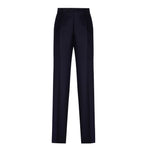 Pantalone pinces flanella di lana stretch 44 / BLU