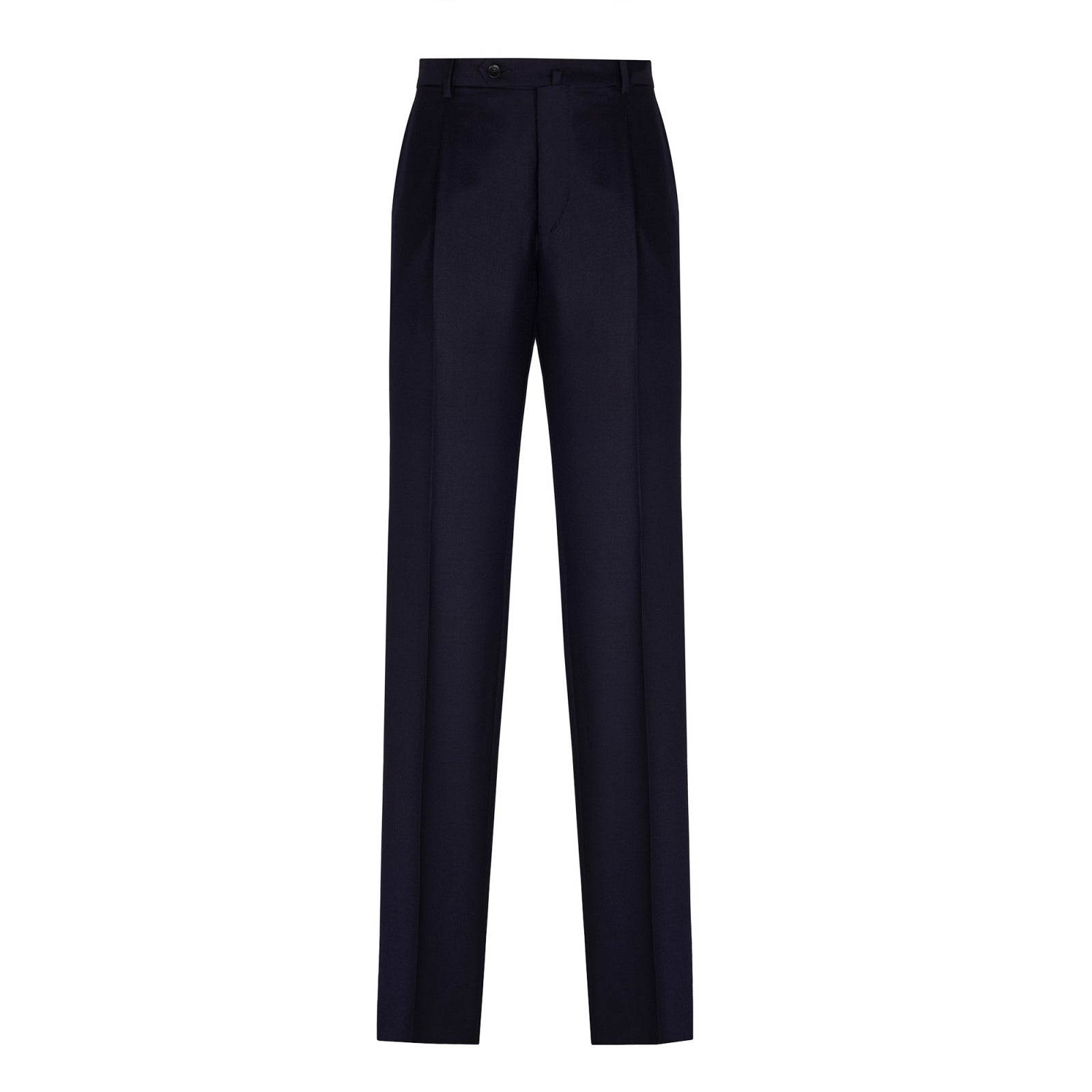 Pantalone pinces flanella di lana stretch 44 / BLU