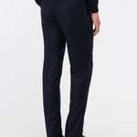 Pantalone pinces flanella di lana stretch 44 / BLU