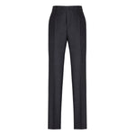 Pantalone pinces flanella di lana stretch 44 / GRIGIO
