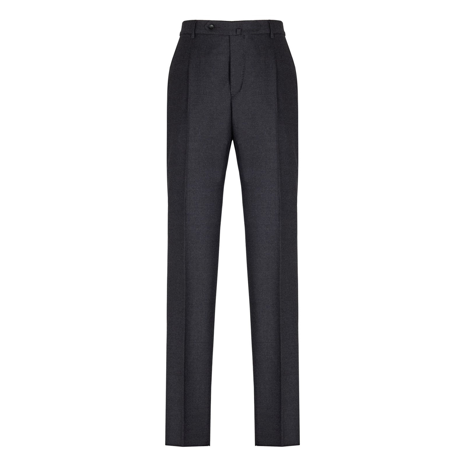 Pantalone pinces flanella di lana stretch 44 / GRIGIO