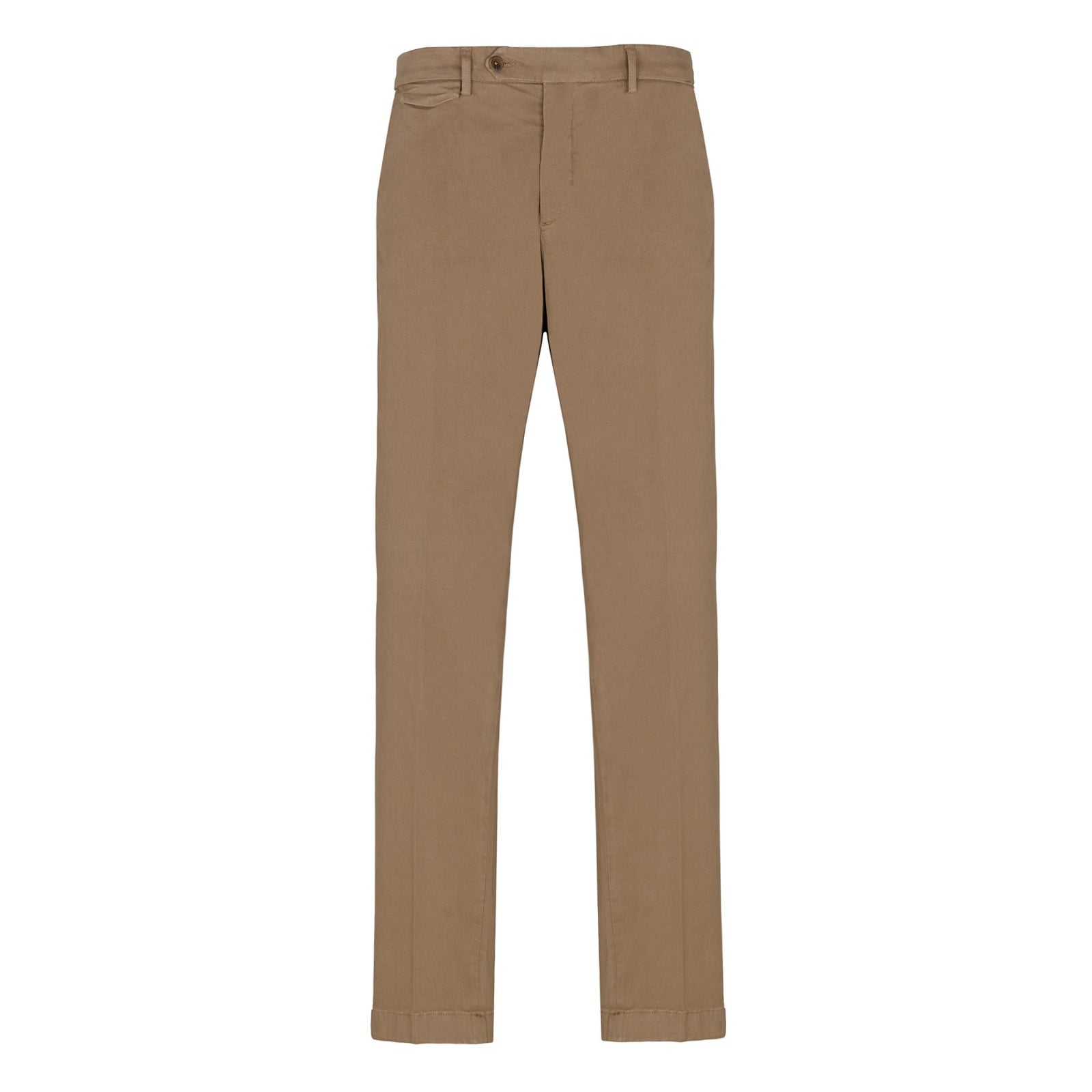 Pantalone slim gabardina di cotone stretch 44 / BEIGE