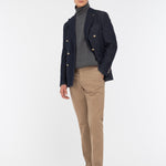Pantalone slim gabardina di cotone stretch 44 / BEIGE
