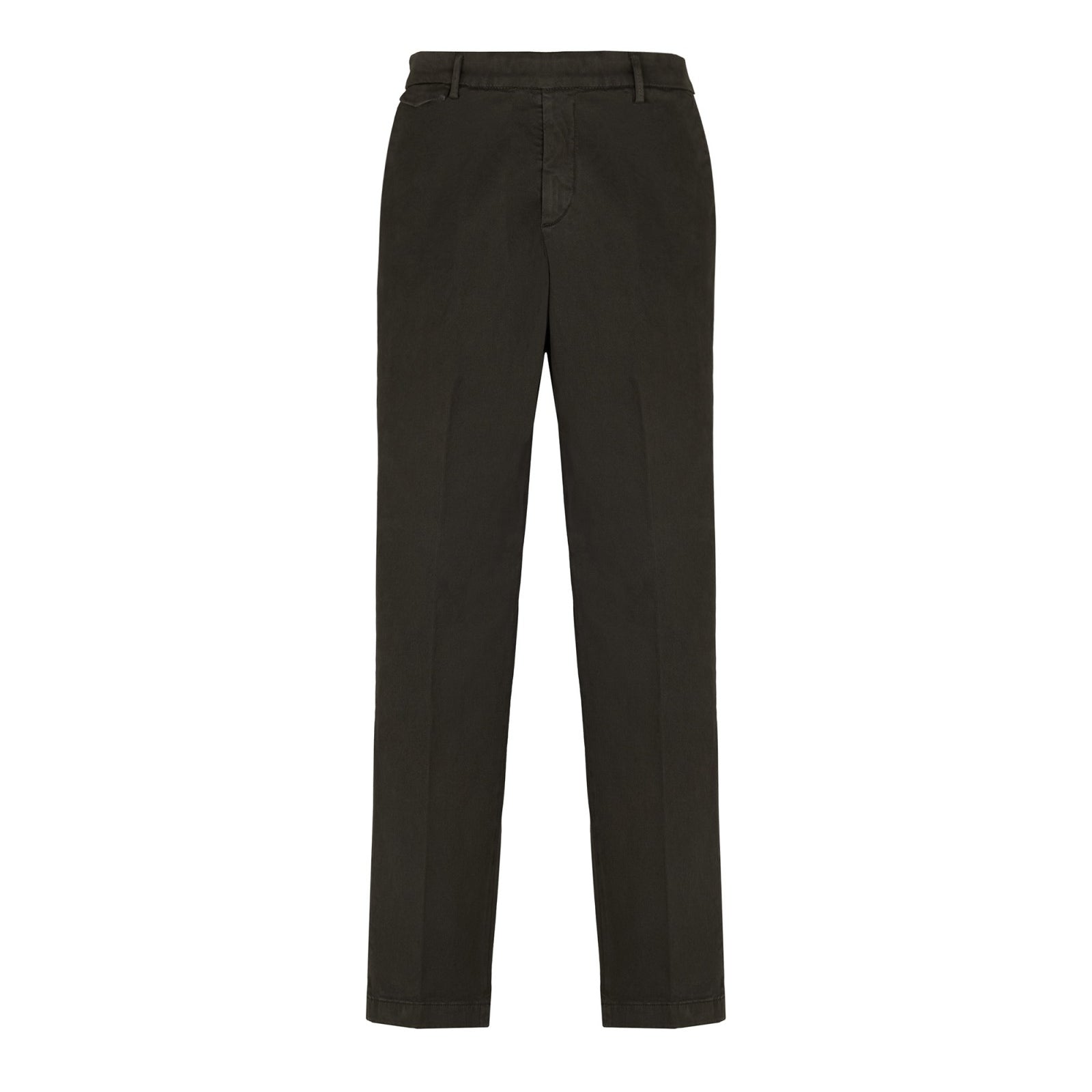 Pantalone slim gabardina di cotone stretch 44 / VERDE