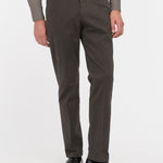 Pantalone slim gabardina di cotone stretch 44 / VERDE