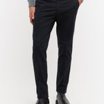 Pantalone slim gabardina di cotone stretch 44 / BLU