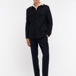 Pantalone jogging flanella di lana stretch 44 / BLU