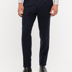 Pantalone jogging flanella di lana stretch 44 / BLU