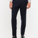 Pantalone jogging flanella di lana stretch 44 / BLU