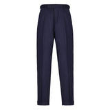 Pantalone pinces flanella di lana stretch 44 / BLU