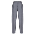 Pantalone pinces flanella di lana stretch 44 / GRIGIO