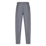 Pantalone pinces flanella di lana stretch 44 / GRIGIO