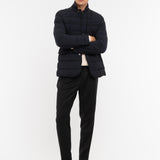 Pantalone pinces flanella di lana stretch 44 / NERO
