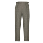 Pantalone pinces maxi resca misto lana stretch 44 / MARRONE