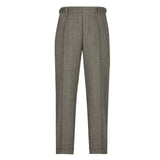 Pantalone pinces maxi resca misto lana stretch 44 / MARRONE