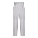 Pantalone doppia pinces flanella di lana stretch 44 / GRIGIO