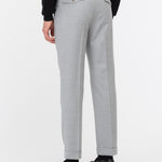 Pantalone doppia pinces flanella di lana stretch 44 / GRIGIO
