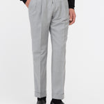 Pantalone doppia pinces flanella di lana stretch 44 / GRIGIO
