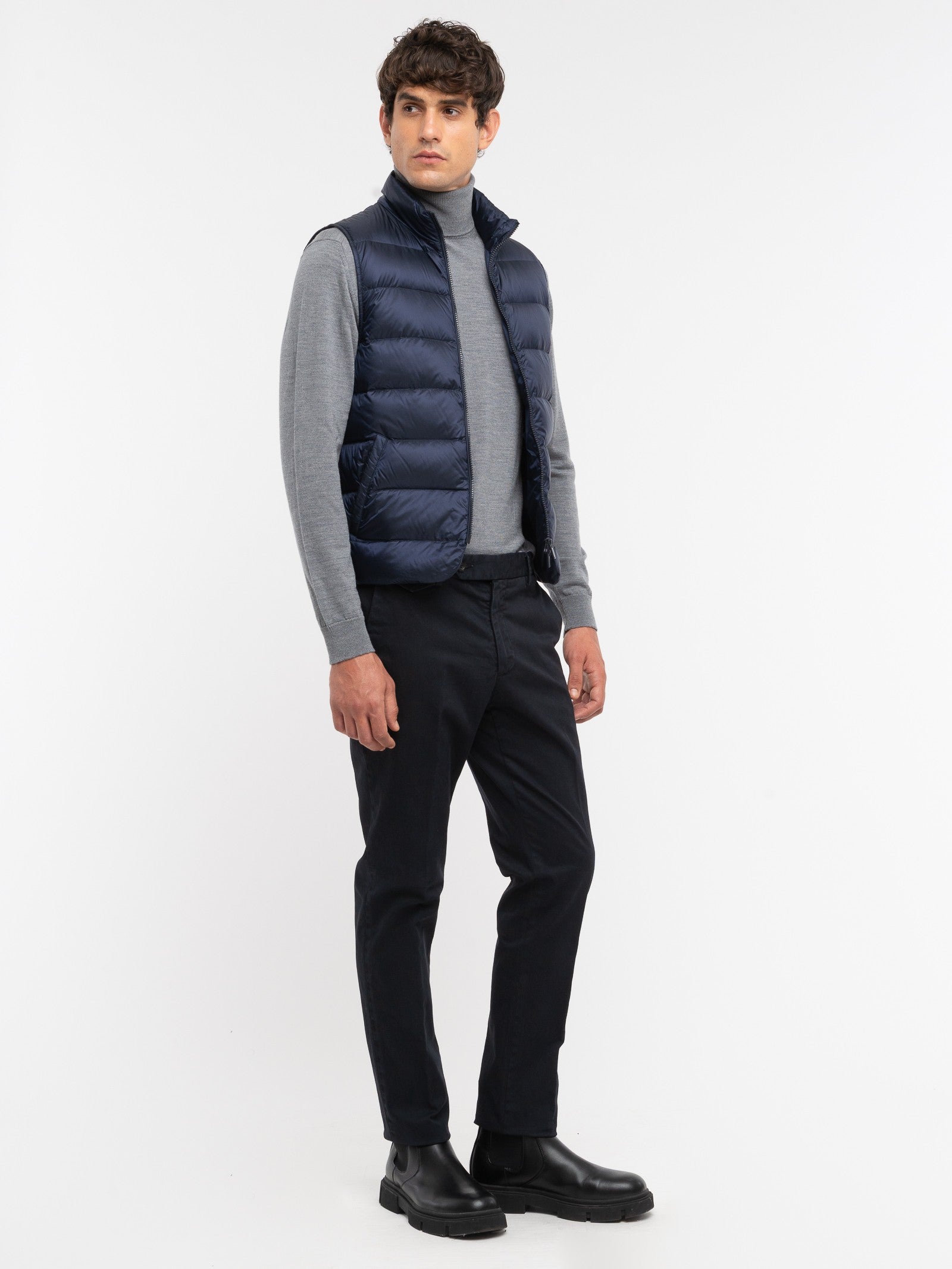 Gilet trapuntato nylon tecnico 44 / BLU