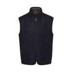 Gilet reversibile panno leggero misto lana 44 / BLU