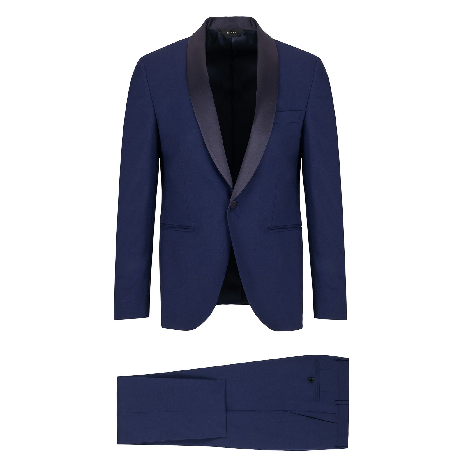 Abito slim fresco di lana stretch 44 / BLU