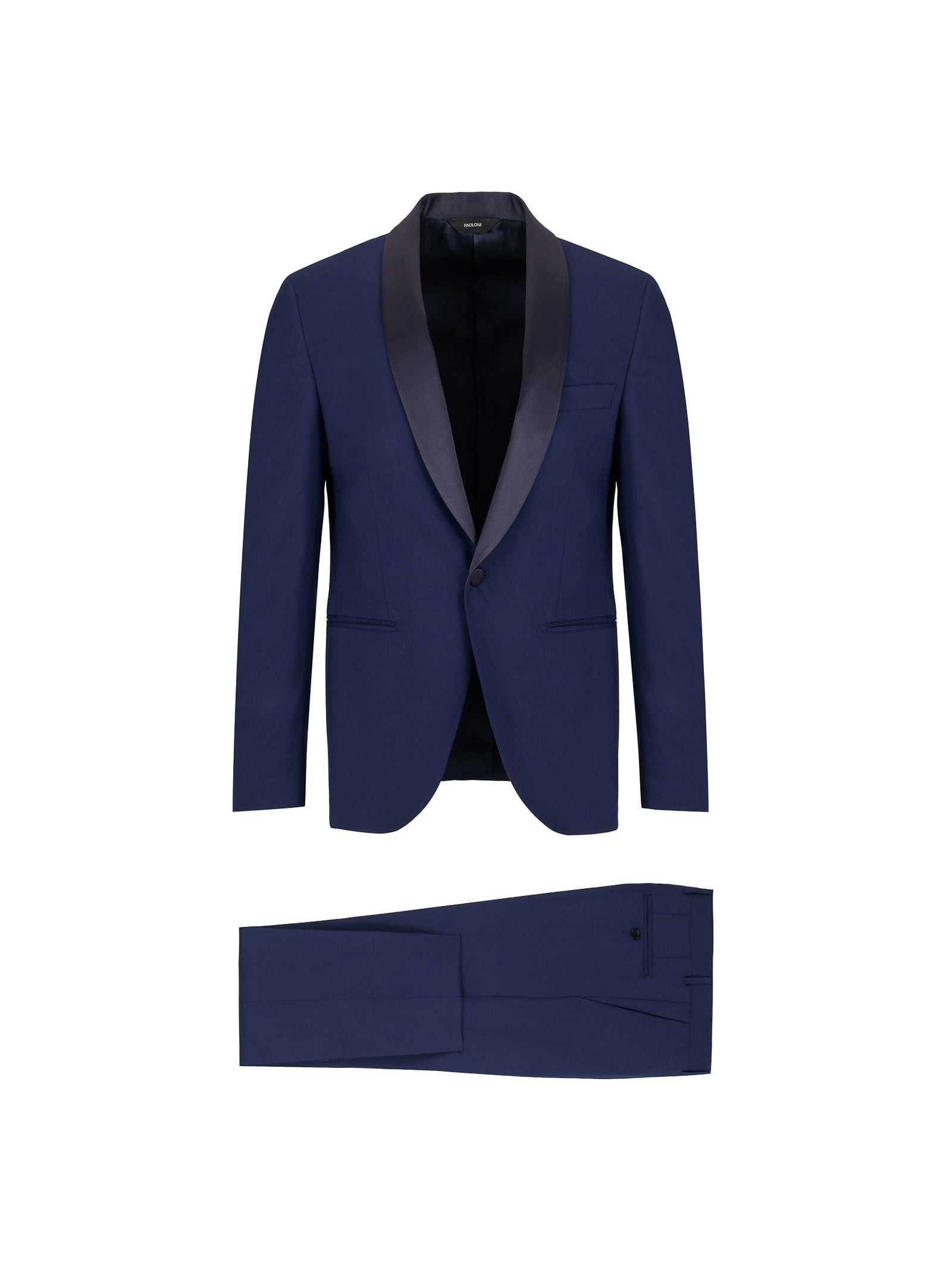 Abito slim fresco di lana stretch 44 / BLU