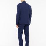 Abito slim fresco di lana stretch 44 / BLU