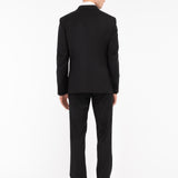 Abito doppiopetto fresco di lana stretch 44 / NERO