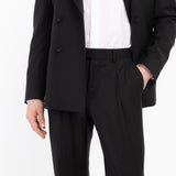 Abito doppiopetto fresco di lana stretch 44 / NERO