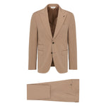 Abito solaro tono su tono lana cotone 44 / MARRONE