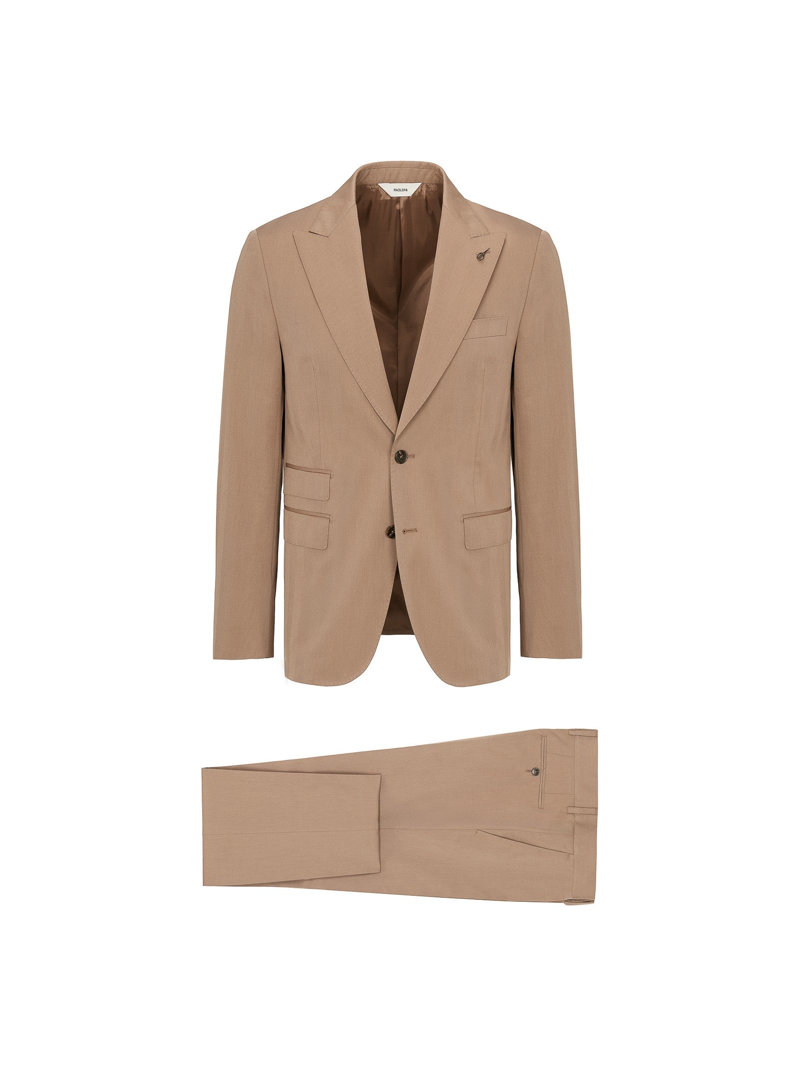 Abito solaro tono su tono lana cotone 44 / MARRONE