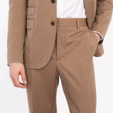 Abito solaro tono su tono lana cotone 44 / MARRONE