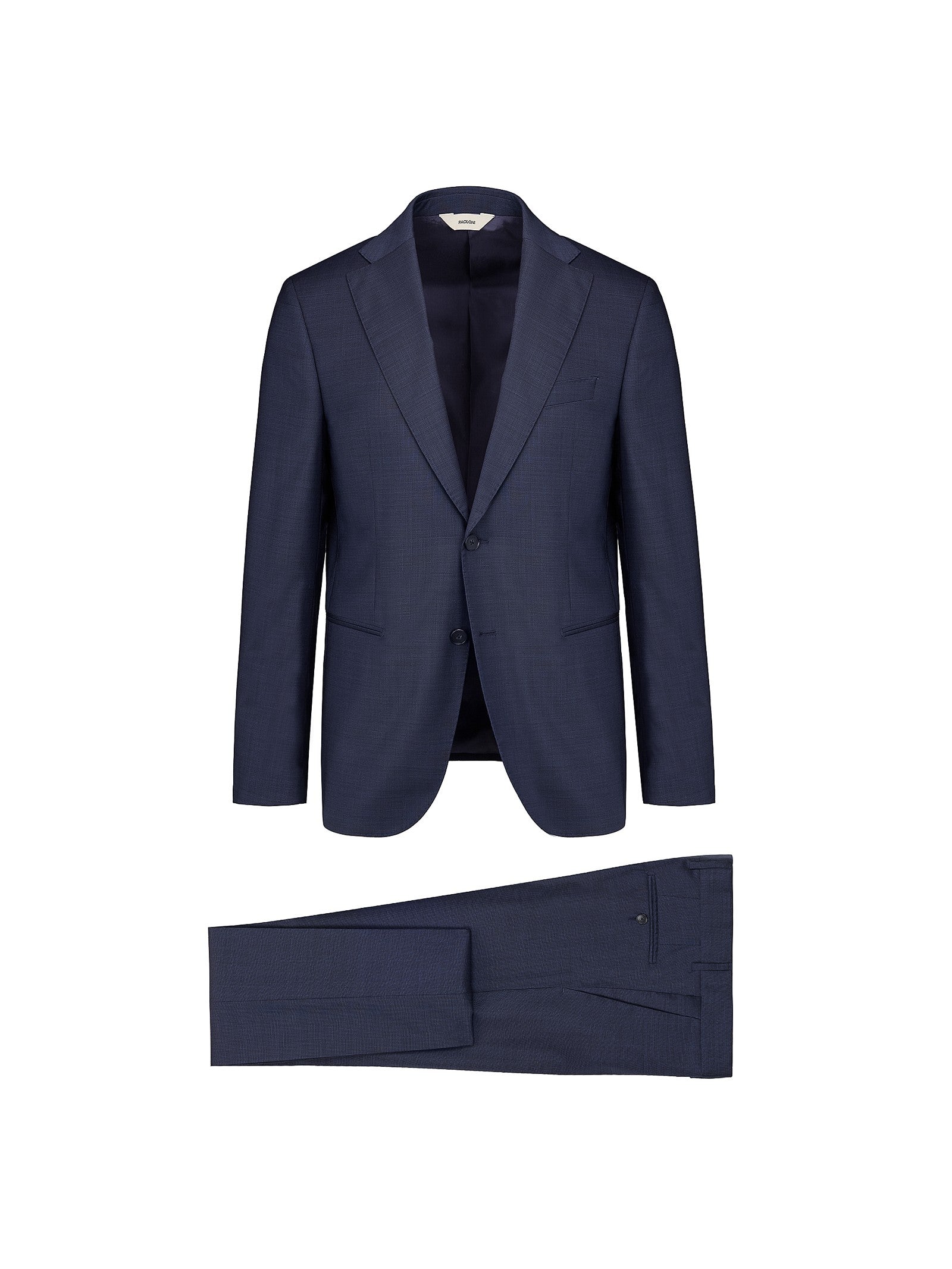 Abito Micro texture lana vergine super 100`s 44 / BLU