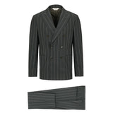 Abito doppiopetto gessato lana vergine 44 / VERDE